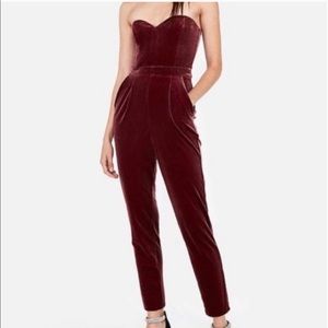 Express Velvet Sweetheart Jumpsuit